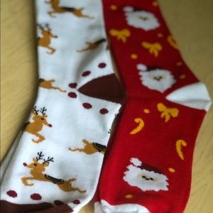 Set of two beautiful holiday socks